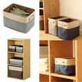 thumbnail image 5 of Clearance!!Linen Desktop Storage Organizer Sundries Storage Box Cabinet Underwear Storage Basket Printing Fast Shipping, 5 of 6