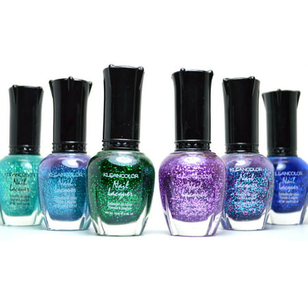 Kleancolor Collection- Beautiful Glitter Nail Polish 6pc