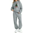 thumbnail image 4 of Christmas Kids Clothes Girls 2 Piece Sweatsuits Long Sleeve Hooded Sweatshirt and Sweatpants Tracksuits Fall Outfits 2-13 Years, 4 of 5