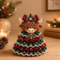 thumbnail image 4 of Animal Christmas Tree Crochet Kit, DIY Handmade Ornament with Pearl Beads Bow, Beginner Friendly Crochet Craft Set for Adults, 4 of 5