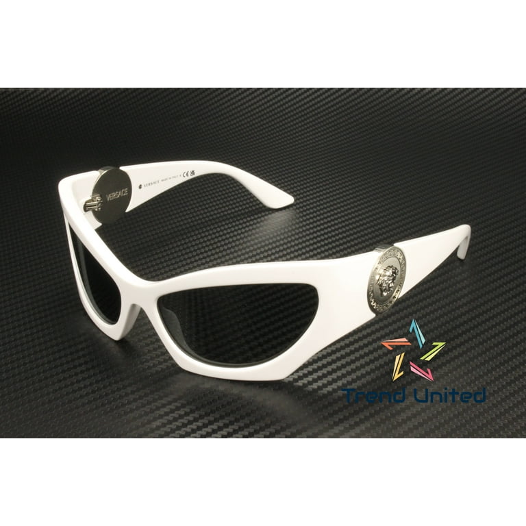 サングラス VERSACE Woman Sunglasses White 0VE4450 314/87 Versace VE 4450 Plastic Womens Cat-Eye Sunglasses White 60mm