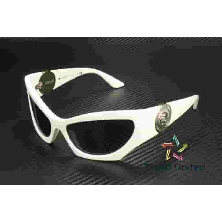 サングラス VERSACE Woman Sunglasses White 0VE4450 314/87 Versace VE 4450 Plastic Womens Cat-Eye Sunglasses White 60mm
