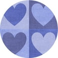 thumbnail image 1 of Ahgly Company Indoor Square Patterned Jeans Blue Area Rugs, 3' Square, 1 of 6