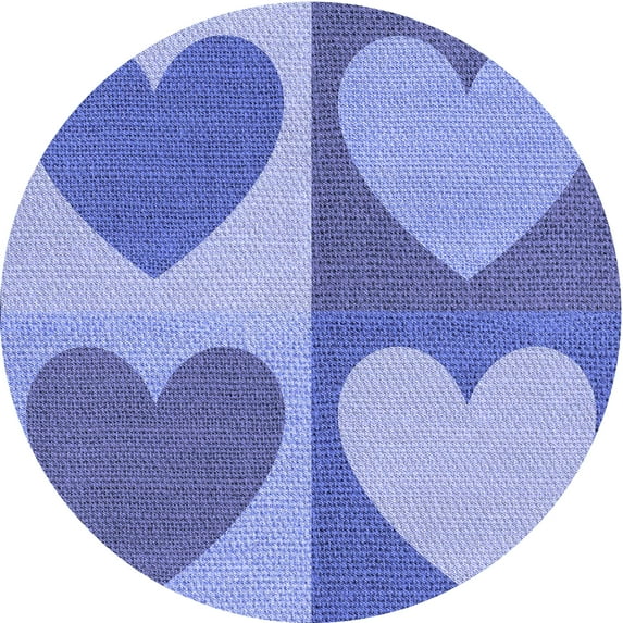 Ahgly Company Indoor Square Patterned Jeans Blue Area Rugs, 3' Square