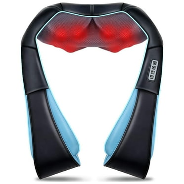 BN-LINK Neck Massager & Back Massager with Soothing Heat,Three Gears, Electric Deep Tissue 3D Kneading Massager for Shoulder, Leg, Full Body Muscle Pain Relief, Office and Home Use