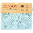 thumbnail image 1 of GFDYREE - Ultra Absorbent Microfiber Chenille Dog Bath Shammy Towel with Hand Pockets, Durable, Quick Drying, Washable, Prevent Mud Dirt (Color: Mint), 1 of 7