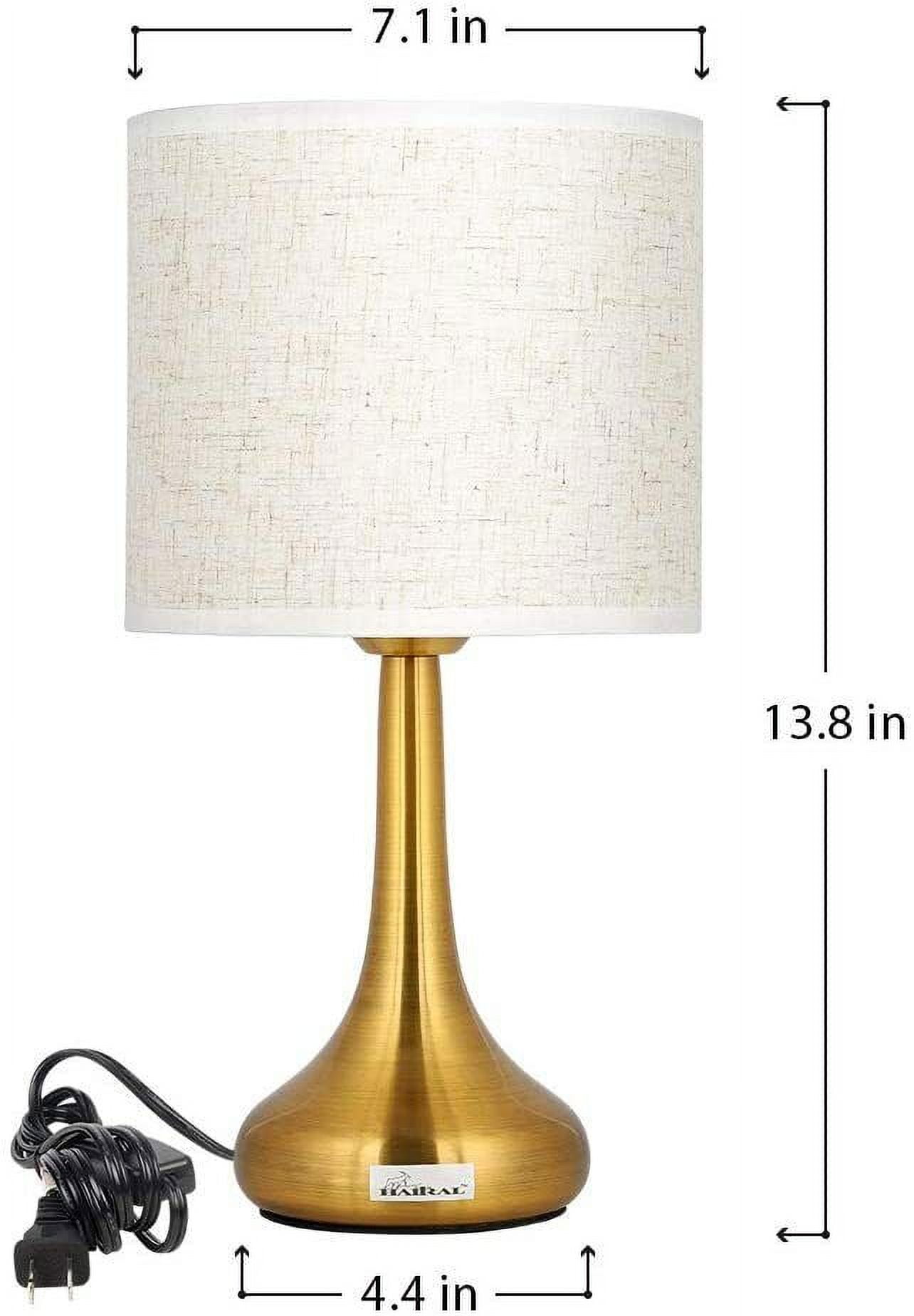 Set of 2 Gold Table Lamp Bedside Desk Light Nightstand Reading Lamp Modern Decor