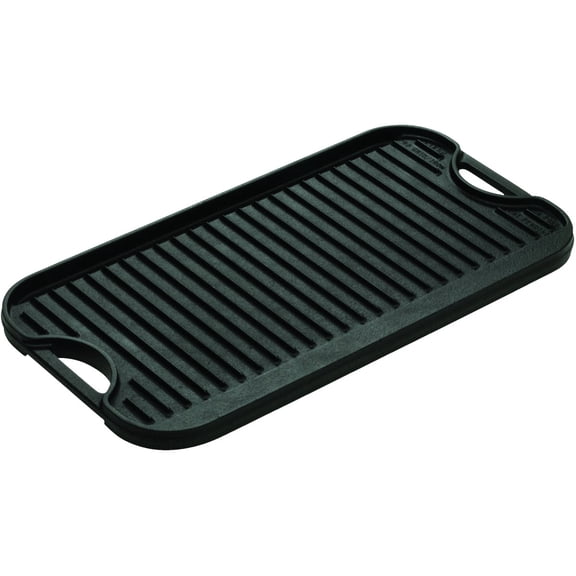 Lodge 20" Pre-Seasoned Two Easy Grip Handles Reversible Grill and Griddle