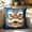 Blue, variant on Traditional Lions Head Decorative Pillow Cushion, Soft Flocking Fabric Square Throw Pillow Cover for Sofa Couch Bed, 17.7x17.7 Inch Festive Home Decor Accent Pillowcase for Living Room Bedroom, Red