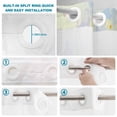 thumbnail image 4 of No Hook Shower Curtain, Blue Spring Floral Shower Curtains for Bathroom with See Through Top Window, Summer Daisy Botanical Oil Painting Waterproof & Washable Bath Curtain Stand Up Stall 36"x72", 4 of 9