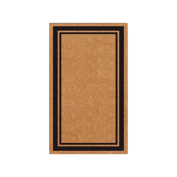 Ottomanson Coir Welcome Mat, Non-Slip Outdoor Doormat, Weather-Resistant, 24" x 36"