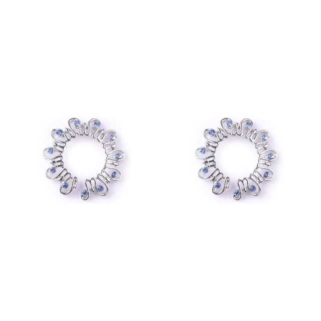 Wisewang Nipples Rings Fashionable Trendy Comfortable Convenient Durable Sturdy Decorative Jewelry Pedant Jewelries for Dressing Silvering Light Blue 2Set