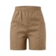 thumbnail image 4 of Pantalones cortos informales de cintura alta con cordón para mujer - Poliéster, estampados, cintura elástica, bolsillos para primavera/verano, 4 of 7