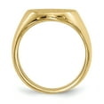thumbnail image 2 of Finest Gold 14K Yellow Gold 18 x 15 mm Closed Back Mens Signet Ring - Size 10, 2 of 5