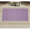 thumbnail image 1 of Luau Decorative Rug, Flourish Pattern with Blossoming Hibiscus Flowers Springtime in Hawaii Theme, Quality Carpet for Bedroom Dorm and Living Room, 6 Sizes, Fuchsia White, by Ambesonne, 1 of 1