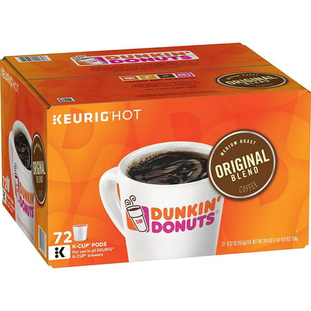 Dunkin' Donuts Medium Roast Single Serve Coffee for Keurig, Original Blend, 72