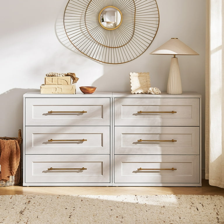 Mopio, Dresser, Blake 3 Drawer, Modern Farmhouse White - Walmart.com