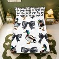 thumbnail image 5 of Manfei Aquatic Mallard Bird Bed Sheets,Vintage BowknotFull Size Sheets,4pcs,1 Flat Sheet,1 Fitted Sheet and 2 Pillowcases, 5 of 6