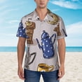 thumbnail image 6 of Picia Antique Vintage Teapot Coffee Grinder Gentle Cotton Regular Fit Short Sleeve Casual Hawaiian Shirt for Men-X-Large, 6 of 9
