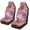 Pink Spiderweb, variant on Uourmeti Front Seat Protective Cover in Retro Daisy Rainbow Pattern, Set of 2 Polyester Fabric Car Seat Covers for SUVs and Vans Vehicle Interior