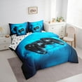 thumbnail image 3 of Manfei 3D Game Console Bedding Comforter Set 7pcs, Modern Gamepad Lover Queen Bedding Sets, Teens Kids Boys Girls Reversible Queen Sheet Sets, Lightweight Room Decor, 3 of 7