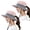 Pink & Pink, variant on IC ICLOVER Women Summer Sun Hat Wide Brim Outdoor UV Protection Hat Foldable Ponytail Bucket Cap for Beach Travel Hiking Gardening with Adjustable Chin Strap, Gray