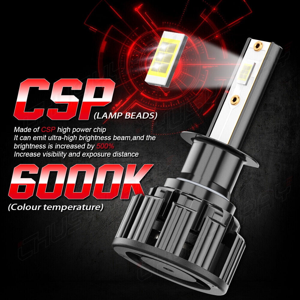 H1+H11+H11/H9 For Ford C-Max 2013-2018 6PC LED Headlight High Low Beam + Fog Light Bulbs Kit