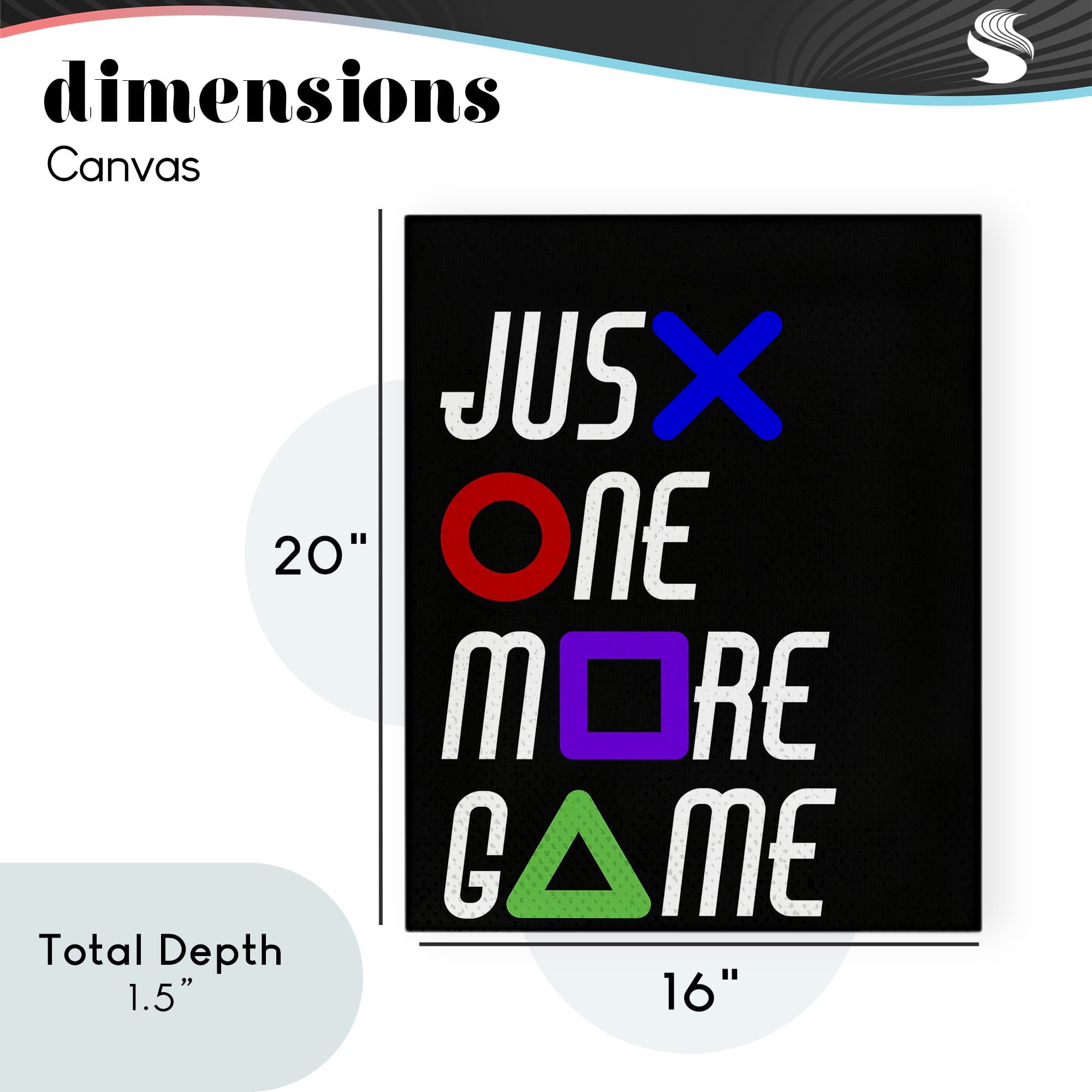One More Game with Symbols Canvas Wall Art, design by Kim Allen