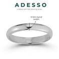 thumbnail image 4 of Adesso Milano Jewelry Sterling Silver Polished Band Wedding Ring for Women and Men, Silver, 4 of 8