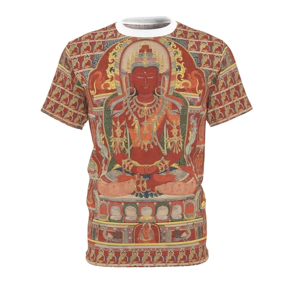 Amitabha Buddha Buddhist Thangka Mandala Tantric Unisex Cut & Sew Tee Shirt