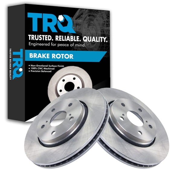 TRQ Front Brake Rotors Set Vented Fits Select 2018-2022 Toyota C-HR