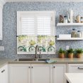 thumbnail image 3 of Kitchen Curtains and Valance Set Tier Curtains Summer Farm Lemon Bicycle Semi Sheer Curtains for Living Room Rod Pocket Tiers and Valances for Windows 2 Piece Set 27.5"x24", 3 of 5