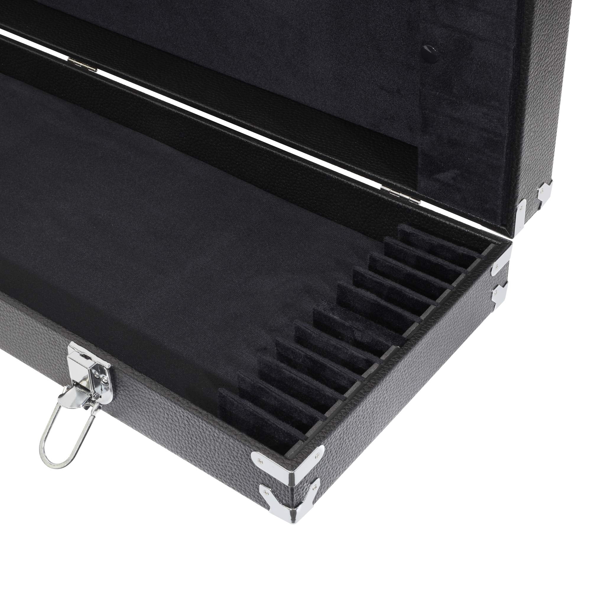 MI&VI Classic Leather Bow Case for (24) Twenty-Four Violin/Viola/Cello Bows with Sturdy Handles | Strong Latches | Firm Velvet Interior Cushioning - By MIVI Music