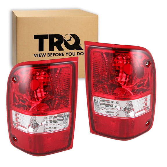 TRQ 2 Piece Driver & Passenger Side Tail Light Assembly Set Fits 2006-2011 Ford Ranger FO2818121 FO2898121