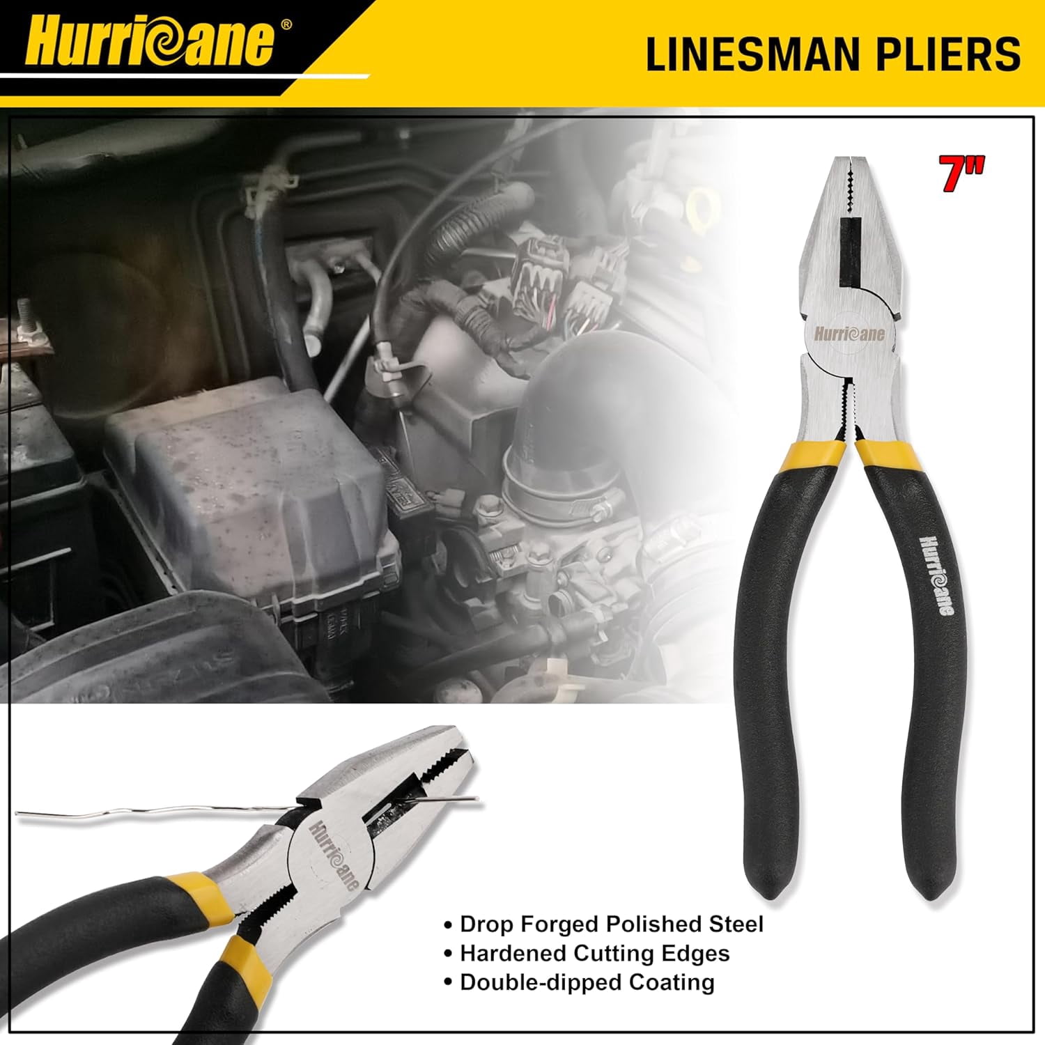 7-Piece Pliers Set - 8 Inch Groove Joint, Slip Joint, 7 Inch Linesman, 6 Inch Diagonal, Long Nose, Mini Long Nose