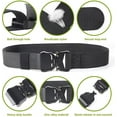 Butterfly Heavy Duty Black Belt for Men Adjustable Buckle  Work Belt