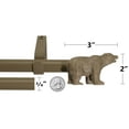 thumbnail image 4 of Urbanest Farmhouse Bear 3/4" Adjustable Curtain Rod – Heavy-Duty Telescoping Drapery Rod with Decorative Bear Finials – Extendable Window Rod for Curtains & Drapes, 84"–120″, Cottage Beige, 4 of 5