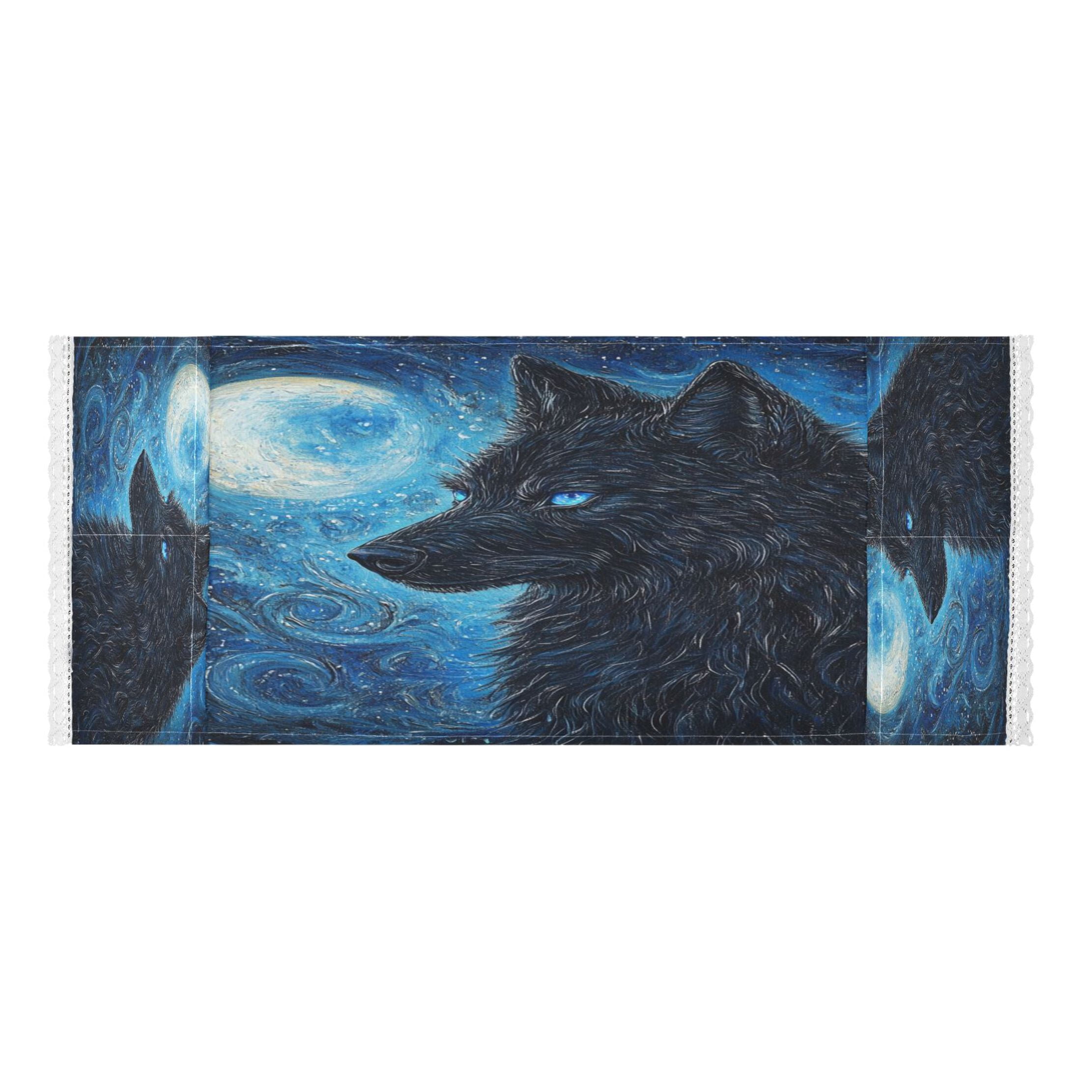 WOBOGO Cool Black Wolf Washing Machine Cloth Dryer Refrigerator Top Cover Protective Non-Slip Mat For Kitchen Laundry