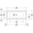 thumbnail image 4 of Duravit 700101000000092 D-Code 71" Drop In Acrylic Soaking Tub - White, 4 of 7