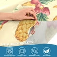 thumbnail image 3 of Yayeee Kitchen Curtains Tier Pair Light Filtering 27"x36" Rod Pocket Short Cafe Window Panel, Sunshine Pineapples, 3 of 7