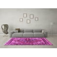 thumbnail image 3 of Ahgly Company Indoor Square Persian Purple Traditional Area Rugs, 4' Square, 3 of 4