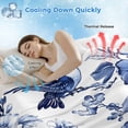 thumbnail image 3 of White Blue Spring Floral Cooling Blanket,Lightweight Breathable Summer Throw Blanket with Double Sided Cold Effect,Summer Botanical Hummingbird Picnic Blankets Bed Sheet for Hot Sleepers 50"x60", 3 of 8