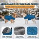 thumbnail image 3 of Abrigo para Perros, Impermeable Chaqueta de Invierno con Bolsillo y Forro Polar, Chamarras Cálida Reflectante Resistente al Viento, para Perros Medianos y Grandes (Azul), 3 of 4
