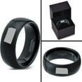 thumbnail image 4 of Tungsten Kansas Sunflower State Band Ring 8mm Men Women Comfort Fit Black Dome Polished, 4 of 4