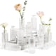 thumbnail image 1 of Jarrones de cristal ComSaf, 12 unidades, decorativos vintage, transparentes, 1 of 7