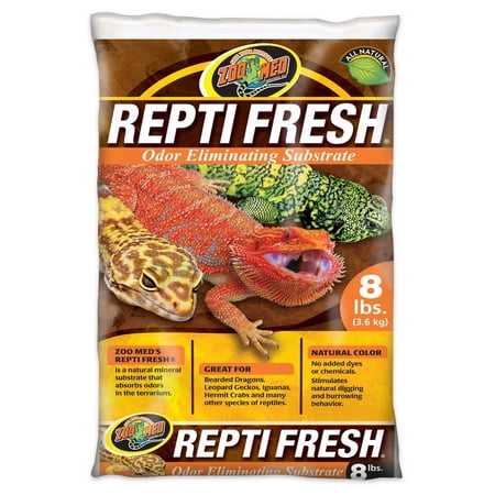 Zoo Med ReptiFresh Odor Eliminating Substrate [Reptile Sand and Gravel, Reptile Supplies] 24 lb (3 x 8 lb)