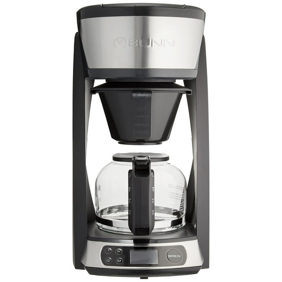 BUNN HB Heat N Brew Programmable Coffee Maker, 10 cup, Stainless Steel, 46500.0003