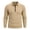 Khaki, variant on Long Sleeve Work Shirts for Men Solid Fashion Zip Collared Business Casual Tops Plus Size Winter Clothes