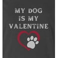 thumbnail image 2 of 9 Crowns Men's Unisex Graphic Tee My Pet is my Valentine FunnyT-shirt (DogVal-JChar, Small), 2 of 3