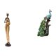thumbnail image 1 of Escultura de figura de dama tribal africana y elegante colección de estatuas de animales de para dormitorio, mesa, oficina, sala de estar, e, 1 of 8